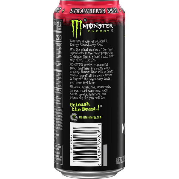 Monster Strawberry Shot Energy Drink