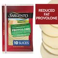 Sargento Reduced Fat Natural Provolone with Natural Smoke Flavor Sliced Cheese, 10 Slices