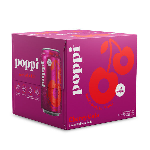 Poppi Prebiotic Soda, Cherry Cola