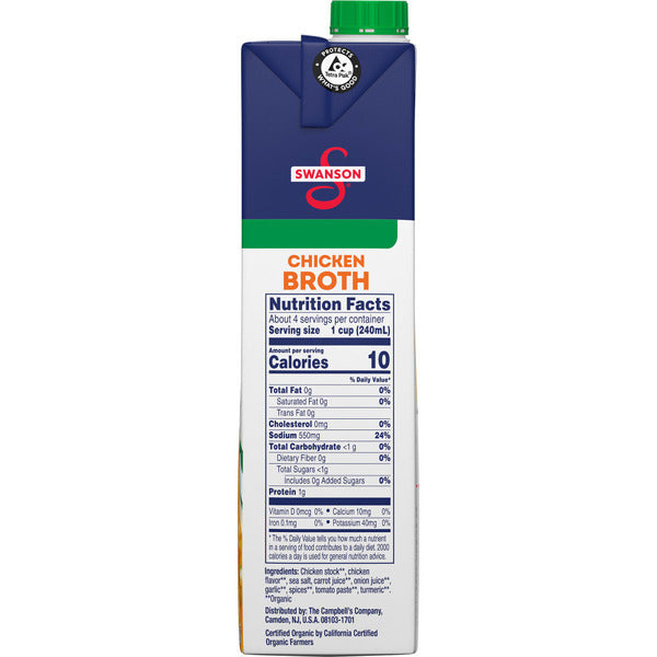 Swanson's Organic Chicken Broth