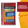 Sargento Natural Medium Cheddar Sliced Cheese, 11 Slices