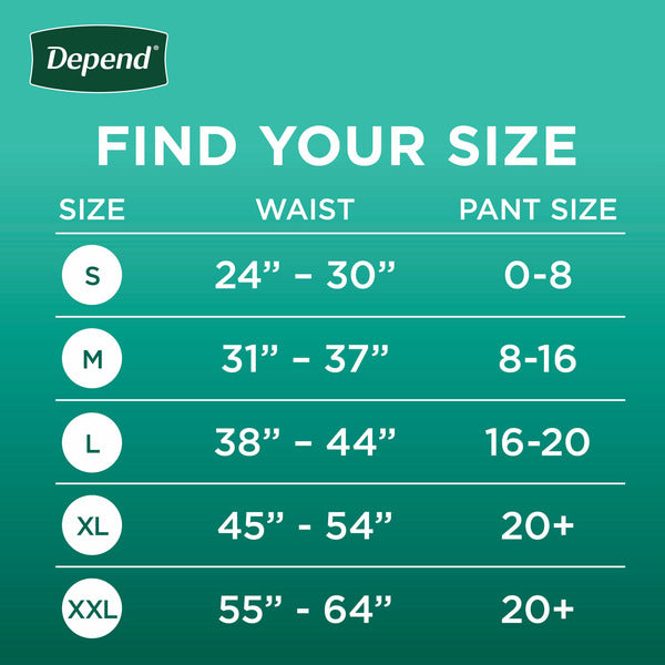 Depend Fresh Protection Women's Adult Incontinence Underwear, XL, Blush