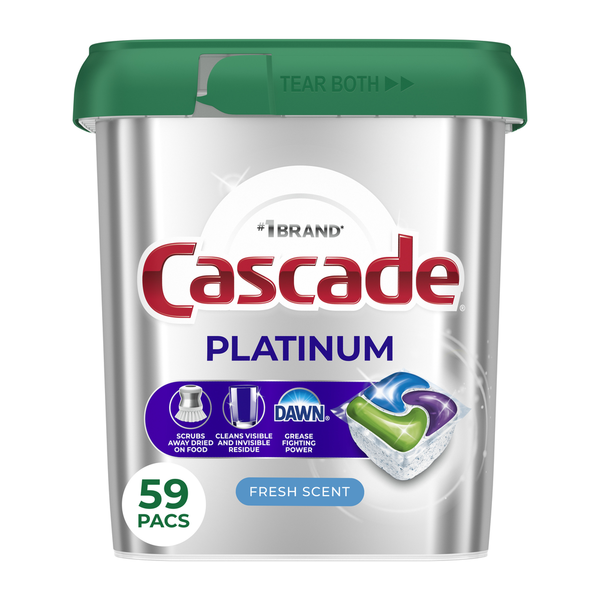 Cascade Platinum Dishwasher Pods, Fresh