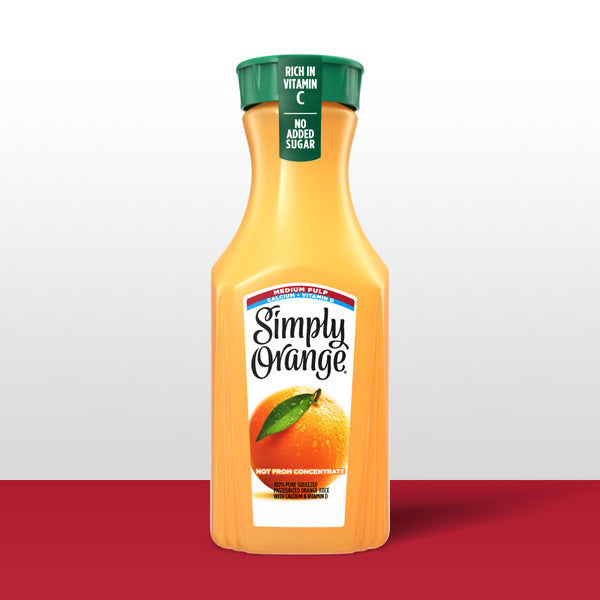 Simply Medium Pulp Orange Juice with Calcium and Vitamin D Bottle