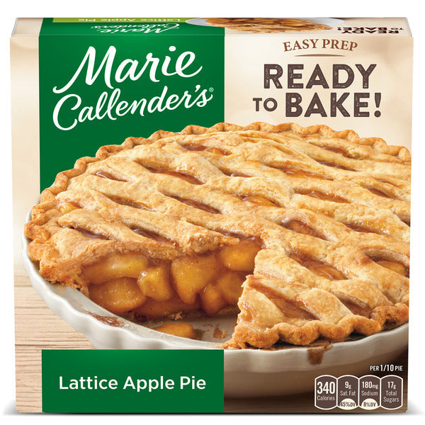 Marie Callender's Lattice Apple Pie Ready to Bake Frozen Dessert