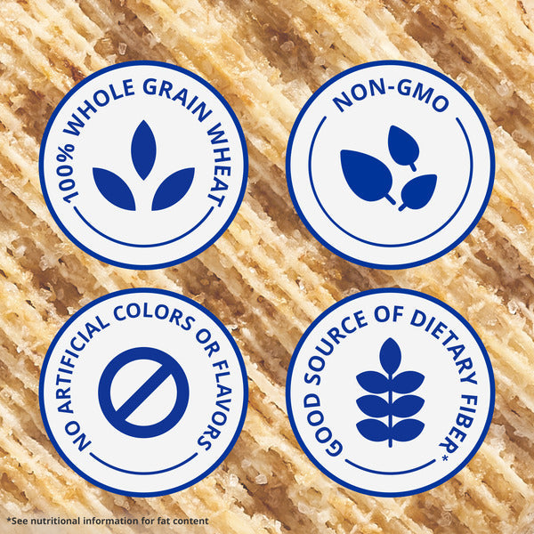 TRISCUIT Roasted Garlic Whole Grain Wheat Crackers, Lunch Snacks, Family Size 12.5 oz