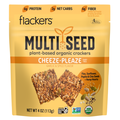 Dr. in the Kitchen Flackers Flackers Multi Seed, plant based organic crackers, Cheeze Pleaze
