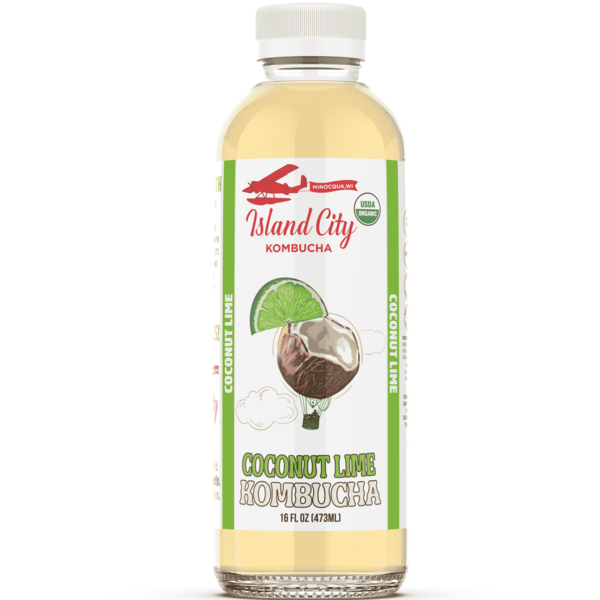 Island City Kombucha Organic, Coconut Lime Kombucha