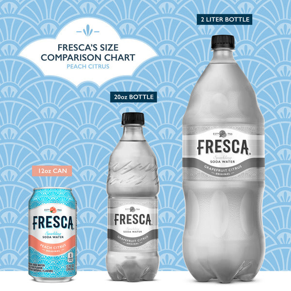 Fresca Peach Soda Sparkling Flavored Soda Pop Soft Drink Zero Calorie And Sugar Free