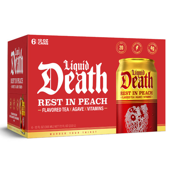 Liquid Death Rest in Peach Iced Tea
