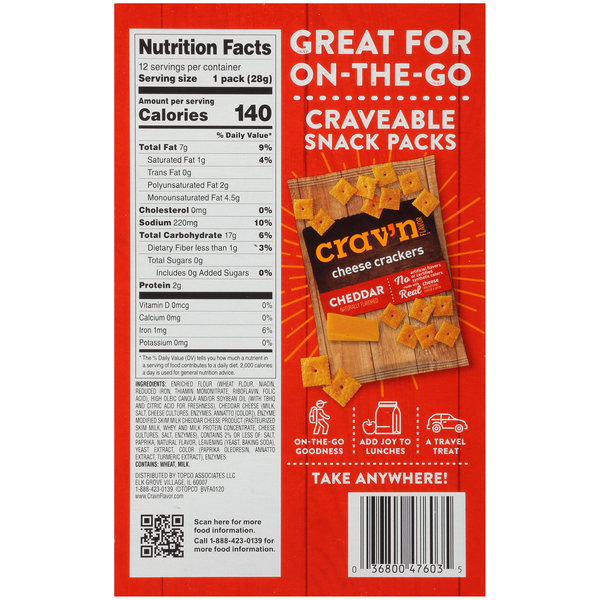Crav'n Flavor Cheddar Cheese Crackers