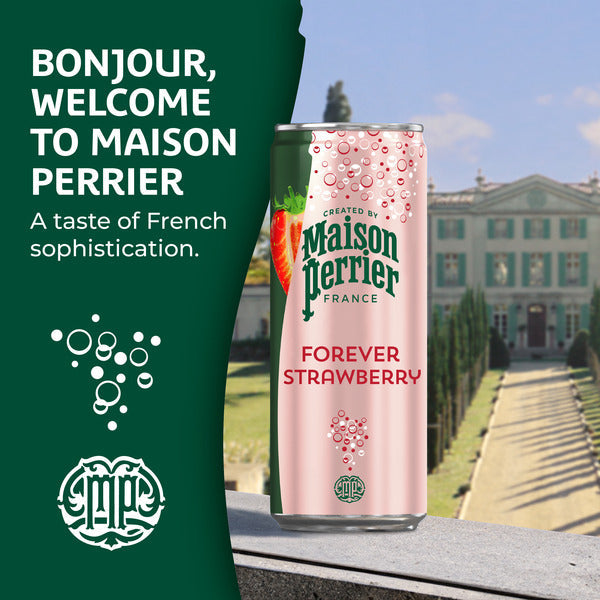 Maison Perrier Forever Strawberry Flavored Sparkling Water