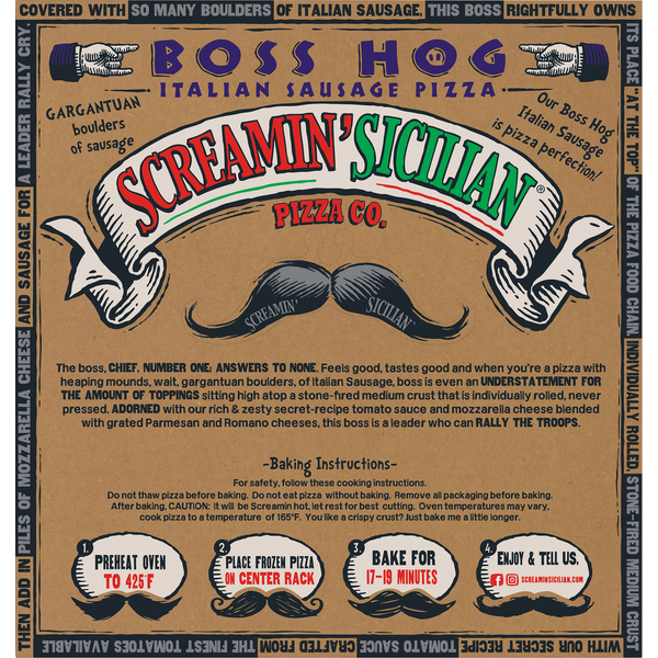Screamin' Sicilian Pizza, Italian Sausage, Boss Hog