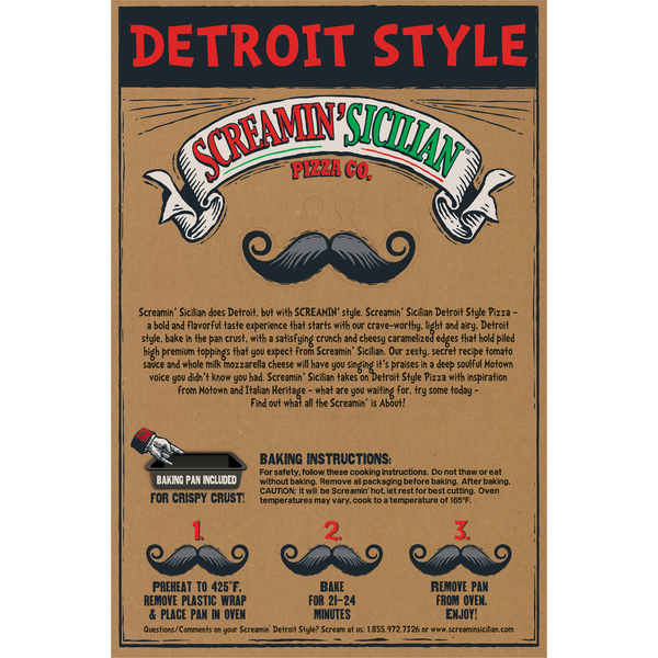 Screamin' Sicilian Pizza, Detroit Style, Cheese