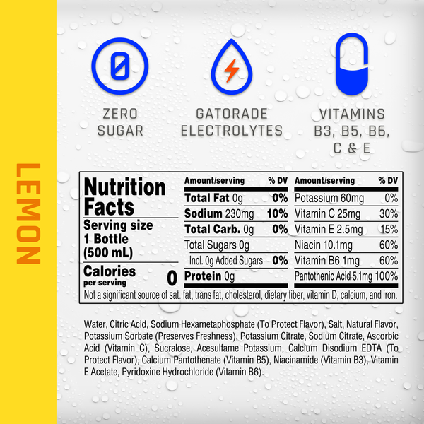 Propel Zero Sugar Electrolyte Water Beverage Lemon