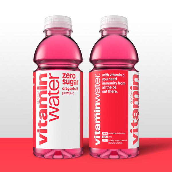 Vitaminwater Power-C Dragonfruit Zero Sugar Flavored Water Beverage Bottles