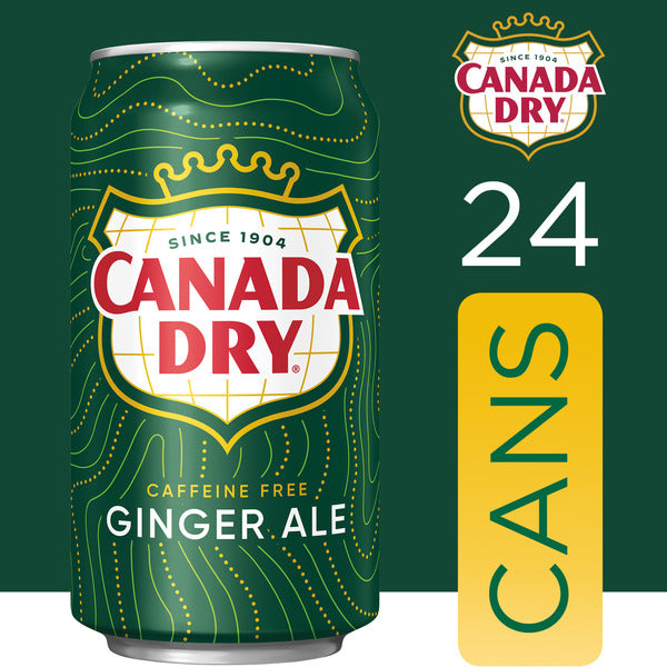 Canada Dry Ginger Ale Soda, 12 fl oz cans, 24 pack