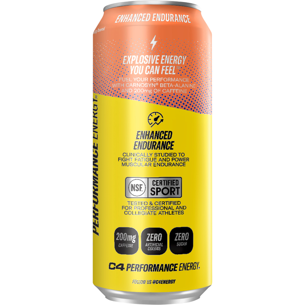 C4 Zero Sugar Sport + Fitness Jolly Rancher Peach Energy Drink