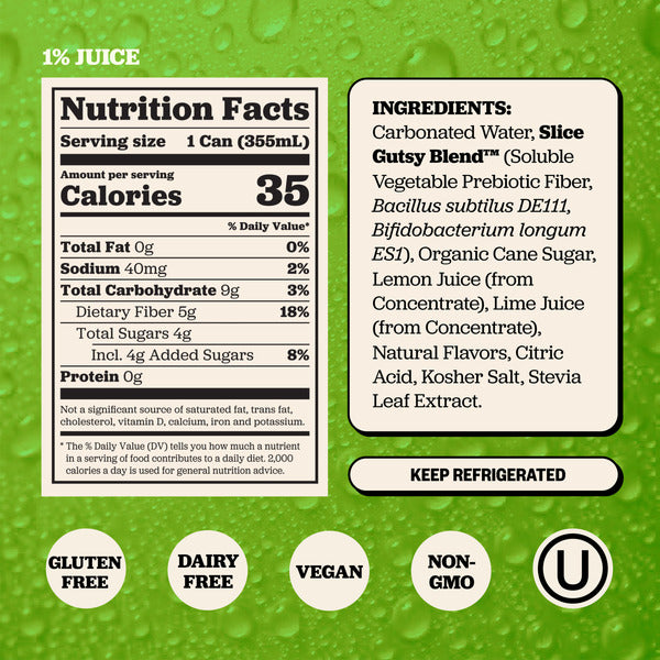 Slice Lemon Lime Healthy Soda