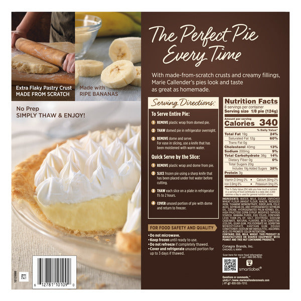 Marie Callender's Banana Cream Pie Thaw & Enjoy Frozen Dessert