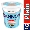 Dannon Plain Nonfat Yogurt, Excellent Source of Calcium and Good Source of Protein with the Rich and Creamy Taste of Plain Flavored Yogurt, 32 OZ Quart