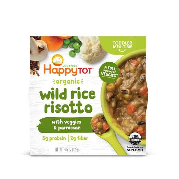 Happy Tot Organics Gluten Free Veggies & Wild Rice with Mushrooms & Parmesan Bowl