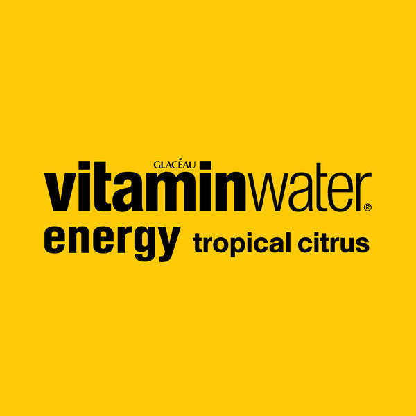 Vitaminwater Energy Tropical Citrus Flavored Water Beverage Bottles