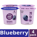 Dannon Light + Fit Dannon Light + Fit Blueberry Original Nonfat Yogurt Pack, 0 Fat and Only 70 Calories, Creamy and Delicious Blueberry Yogurt, 4 Ct, 5.3 OZ Cups