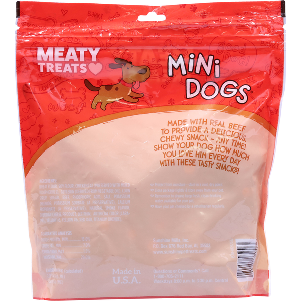 Meaty Treats Treats for Dogs, Beef & Cheese Flavor, Mini Dogs