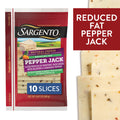 Sargento Reduced Fat Natural Pepper Jack Sliced Cheese, 10 Slices