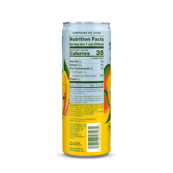 Huxley Mango Energy Drink with Electrolytes