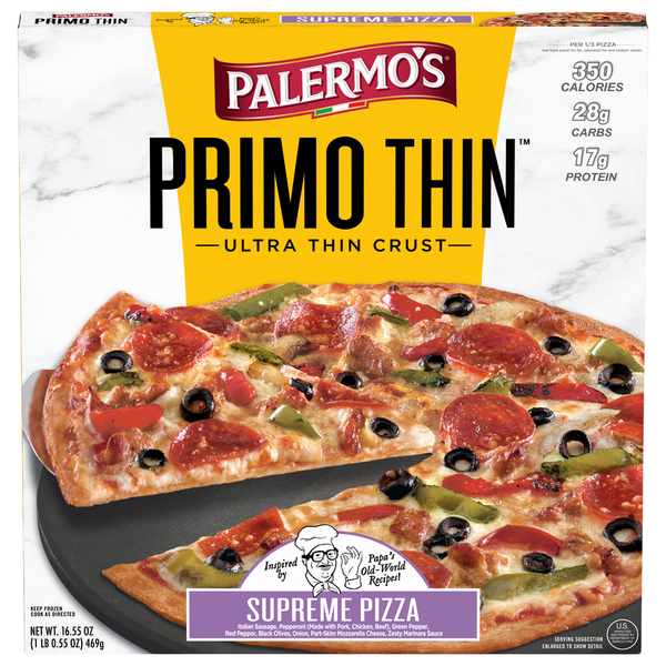 Palermo's Primo Thin Pizza, Ultra Thin Crust, Supreme