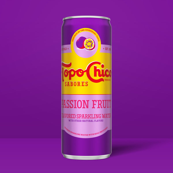 Topo Chico Sabores Passionfruit Sparkling Water Cans