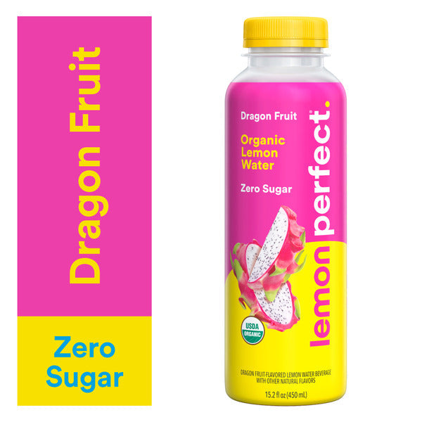 Lemon Perfect Dragon Fruit, Flavored Lemon Water Organic Zero Sugar