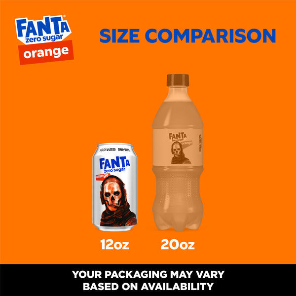 Fanta Orange Zero Sugar Soda Fridge Pack Cans