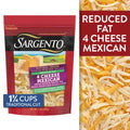 Sargento Reduced Fat Natural 4 Cheese Mexican Shredded Cheese, Traditional Cut