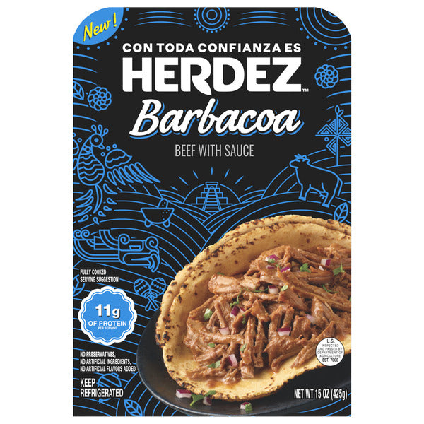 HERDEZ Fully Cooked Entree Beef Barbacoa, 15 OZ