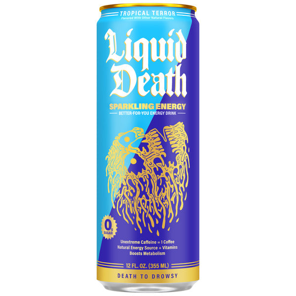 Liquid Death Sparkling Energy, Tropical Terror (Classic Piña Colada)