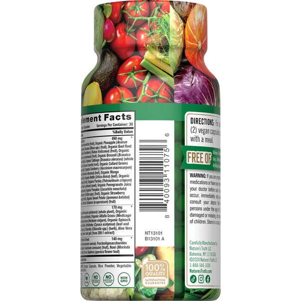 Nature's Truth Super Fruits & Veggies, Veggie Capsules