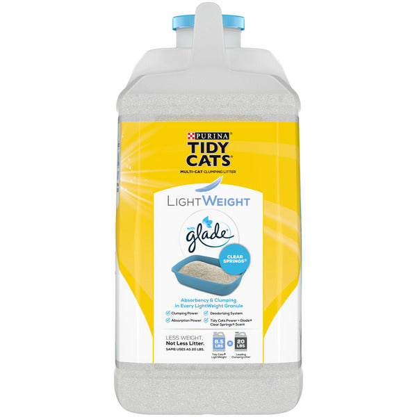 Purina Tidy Cats Low Dust Clumping Cat Litter, LightWeight Glade Clear Springs Multi Cat Litter