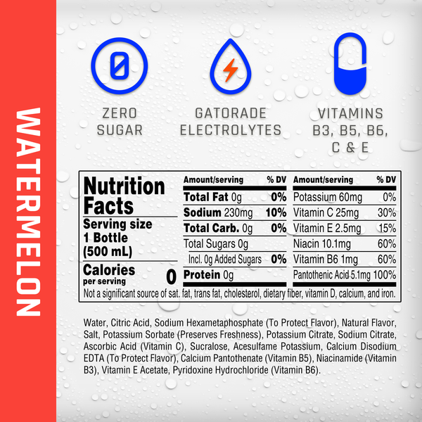 Propel Zero Sugar Electrolyte Water Beverage Watermelon