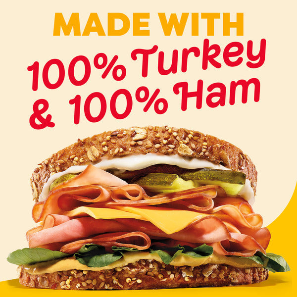 Oscar Mayer Oven Roasted Turkey Breast & Smoked Uncured Ham Sliced Deli Sandwich Lunch Meat