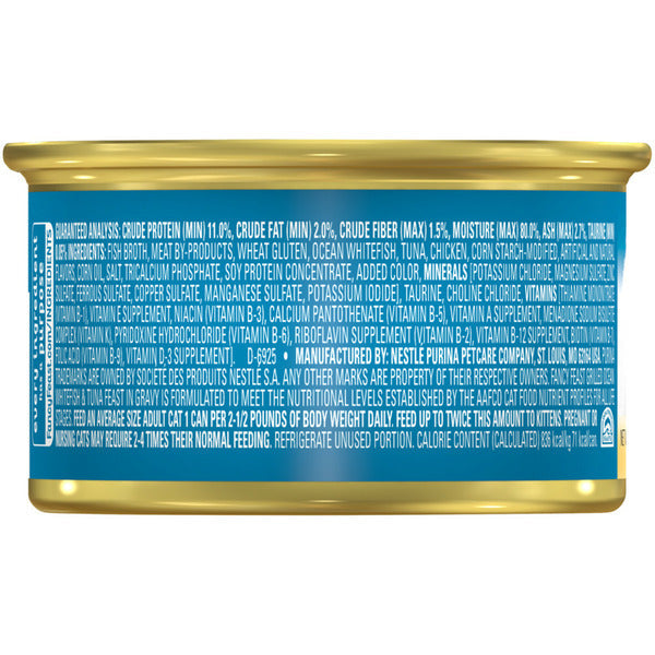 Purina Fancy Feast Grilled Ocean Whitefish & Tuna Feast in Gravy Wet Cat Food