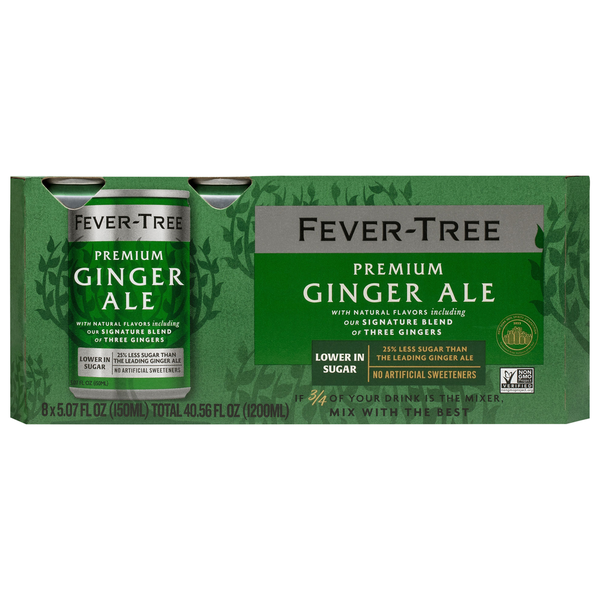 Fever-Tree Ginger Ale, Premium, 8 Pack