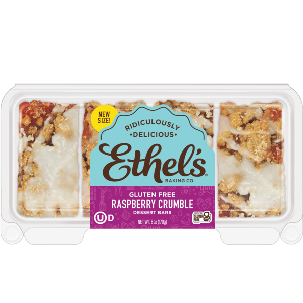 Ethel's Baking Co. Raspberry Crumble Dessert Bars