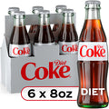 Diet Coke Diet Cola Soda Pop Glass Bottles