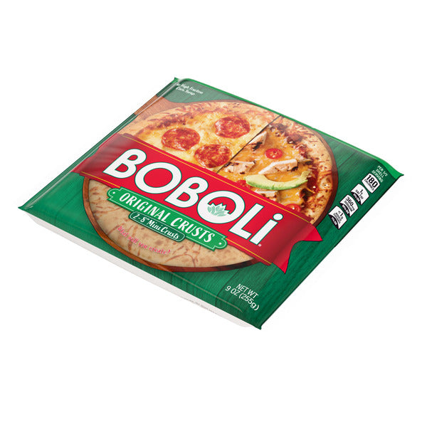 Boboli 2 ct, 8" Original, Mini Pizza Crusts, Ready-made, Cooked Pizza Dough, 9 oz