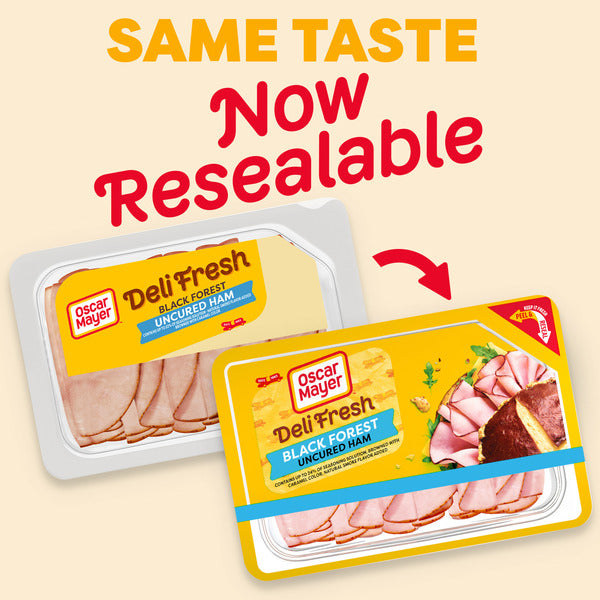 Oscar Mayer Deli Fresh Black Forest Uncured Ham Sliced Sandwich Lunch Meat