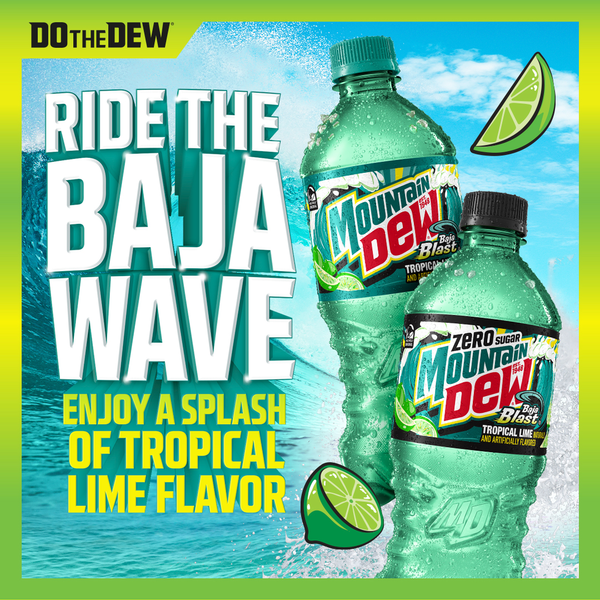 Mountain Dew Baja Blast Soda Pop
