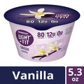 Dannon Light + Fit Dannon Light + Fit Vanilla Greek Fat Free Yogurt, Creamy and Delicious Gluten Free Yogurt, 5.3 oz Cup